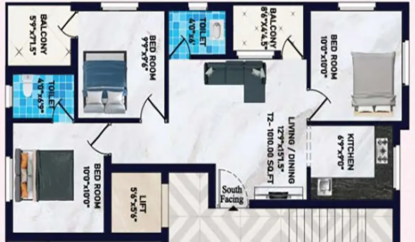 threebhk_1010_ACS Glorious-1010